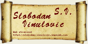Slobodan Vinulović vizit kartica